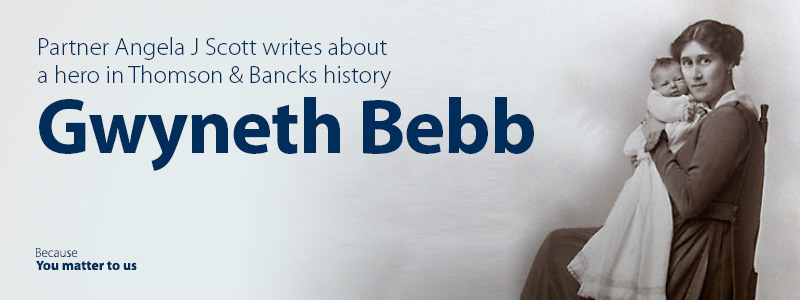 Gwyneth Bebb and making progress for women in law - TB Blog Header Images Gwyneth Bebb 1